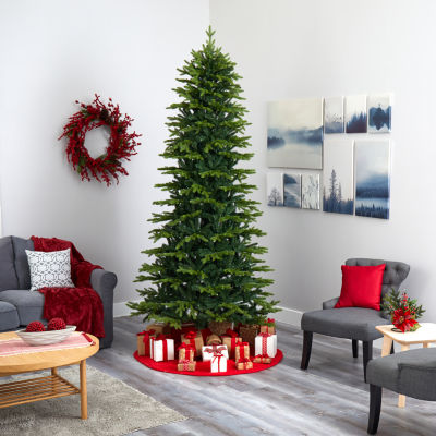 Nearly Natural Belgium Look Faux 9 Foot Pre-Lit Fir Christmas Tree