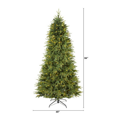 Nearly Natural Vancouver Faux 7 Foot Pre-Lit Fir Christmas Tree