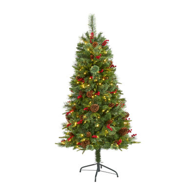 Nearly Natural Norway Mixed 5 Foot Pre-Lit Pine Christmas Tree