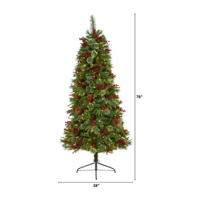 Nearly Natural Norway Mixed 6 1/2 Foot Pre-Lit Pine Christmas Tree