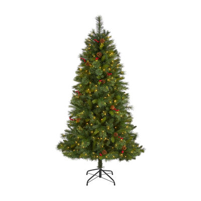 Nearly Natural Aberdeen 6 Foot Pre-Lit Spruce Christmas Tree