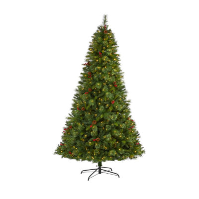 Nearly Natural Aberdeen Faux 8 Foot Pre-Lit Spruce Christmas Tree