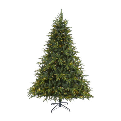 Nearly Natural Mountain Natural Look Faux 7 1/2 Foot Pre-Lit Fir Christmas Tree