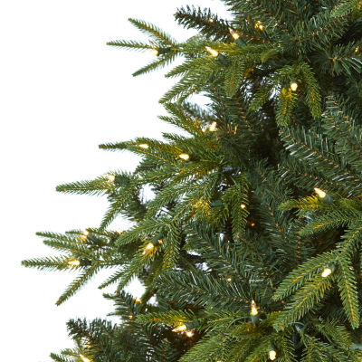 Nearly Natural Mountain Natural Look Faux 7 1/2 Foot Pre-Lit Fir Christmas Tree