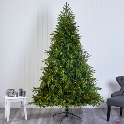 Nearly Natural Mountain Natural Look Faux 7 1/2 Foot Pre-Lit Fir Christmas Tree