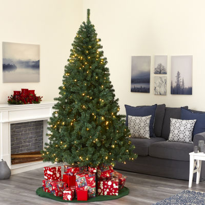 Nearly Natural Northern Tip Faux 8 Foot Pre-Lit Christmas Tree