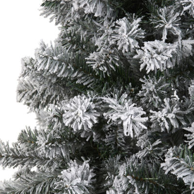 Nearly Natural Flocked 6 Foot Spruce Christmas Tree