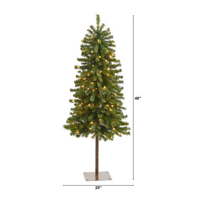 Nearly Natural Alpine 4 Foot Pre-Lit Christmas Tree