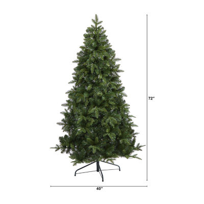 Nearly Natural Flat Back Foot Pre-Lit Spruce Christmas Tree