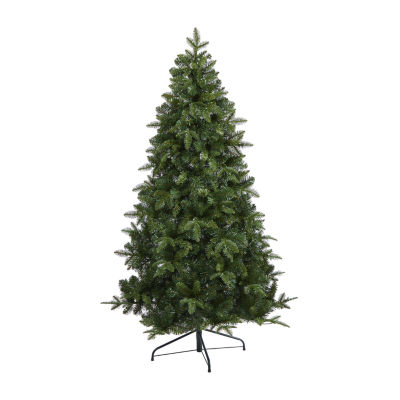 Nearly Natural Flat Back Foot Pre-Lit Spruce Christmas Tree