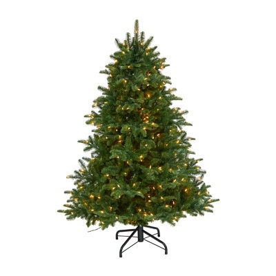 Nearly Natural South Carolina Faux 5 Foot Pre-Lit Spruce Christmas Tree
