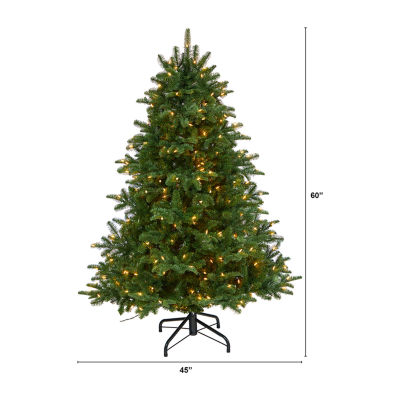 Nearly Natural South Carolina Faux 5 Foot Pre-Lit Spruce Christmas Tree