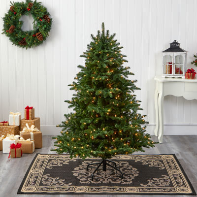 Nearly Natural South Carolina Faux Foot Pre-Lit Spruce Christmas Tree