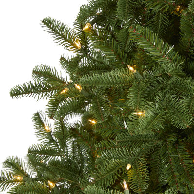 Nearly Natural South Carolina Faux 7 Foot Pre-Lit Spruce Christmas Tree
