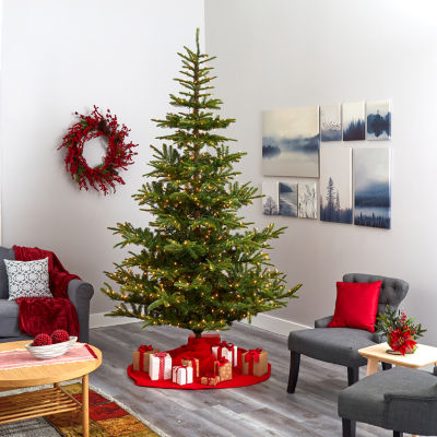 Nearly Natural Layered 9 Foot Pre-Lit Spruce Christmas Tree