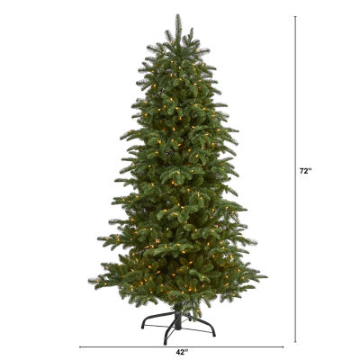 Nearly Natural South Carolina 6 Foot Pre-Lit Fir Christmas Tree