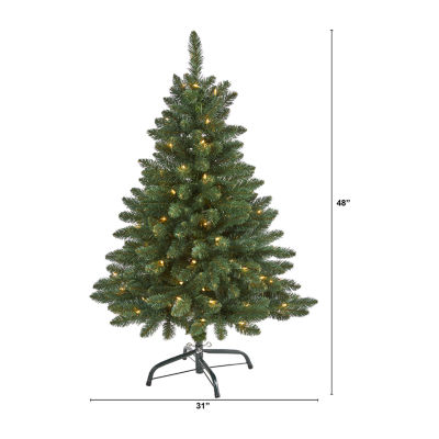 Nearly Natural Spruce Foot Pre-Lit Spruce Christmas Tree