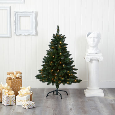 Nearly Natural Spruce Foot Pre-Lit Spruce Christmas Tree