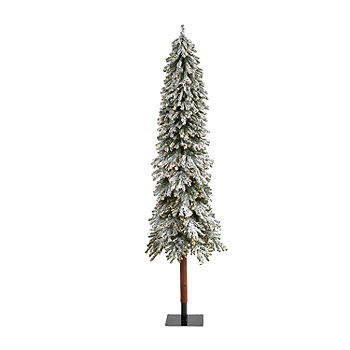 5' Flocked Grand Northern Rocky Fir Artificial Christmas Tree with