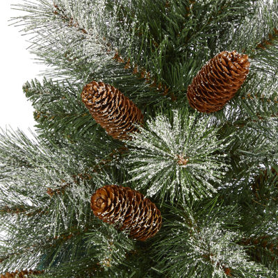 Nearly Natural Snowed Mountain 5 Foot Pine Christmas Tree