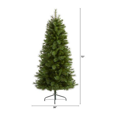 Nearly Natural Slim 6 Foot Pine Christmas Tree