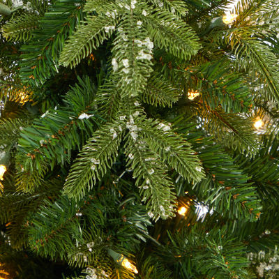 Nearly Natural Snowed 4 Foot Pre-Lit Fir Christmas Tree