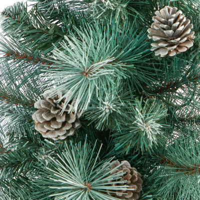 Nearly Natural Frosted Tip 4 Foot Pre-Lit Pine Christmas Tree