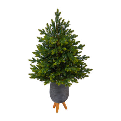 Nearly Natural 3 1/2 Foot Pre-Lit Fir Christmas Tree