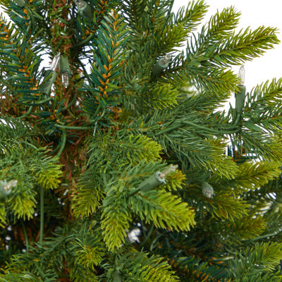 Nearly Natural 3 1/2 Foot Pre-Lit Fir Christmas Tree