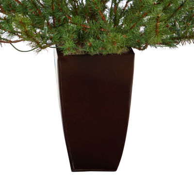 Nearly Natural 4 Foot Pre-Lit Pine Christmas Tree