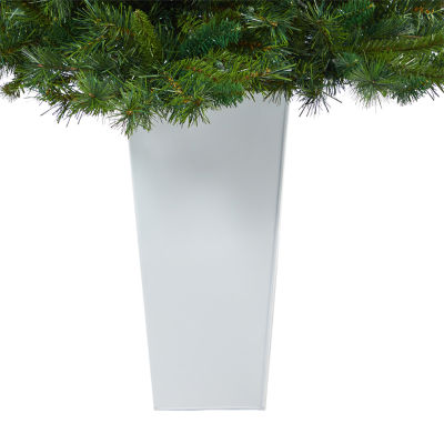 Nearly Natural Mixed White 4 1/2 Foot Pre-Lit Pine Christmas Tree