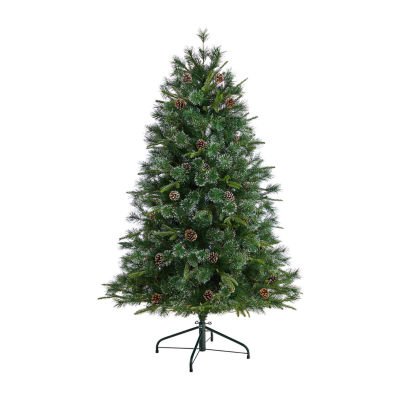 Nearly Natural Snowed Tipped Faux Foot Pre-Lit Pine Christmas Tree