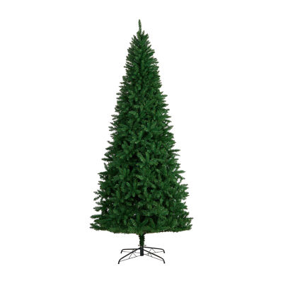 Nearly Natural Green Valley Faux 9 Foot Pre-Lit Fir Christmas Tree