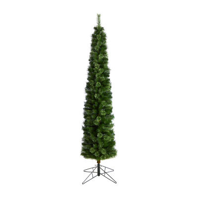 Nearly Natural Pencil Faux 8 Foot Pre-Lit Christmas Tree