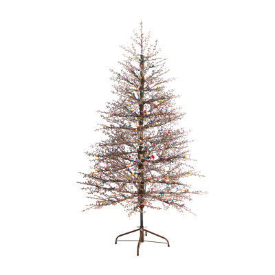 Nearly Natural Frosted Berry Twig Faux Foot Pre-Lit Christmas Tree