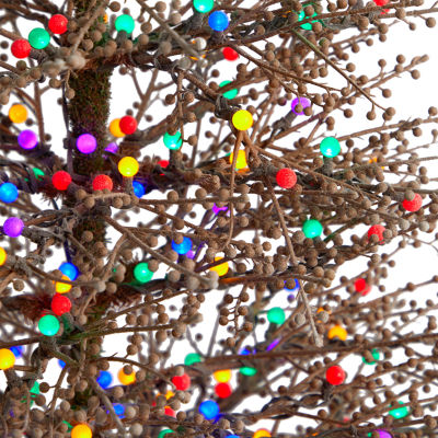 Nearly Natural Frosted Berry Twig Faux Foot Pre-Lit Christmas Tree