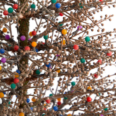 Nearly Natural Frosted Berry Twig Faux Foot Pre-Lit Christmas Tree