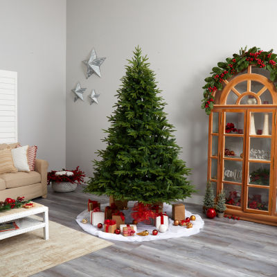 Nearly Natural Faux 8 Foot Pre-Lit Fir Christmas Tree