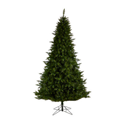 Nearly Natural Green Faux 9 Foot Pre-Lit Spruce Christmas Tree