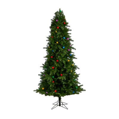 Nearly Natural Montana Mountain Faux 7 1/2 Foot Pre-Lit Fir Christmas Tree