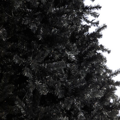 Nearly Natural Black Faux 10 Foot Pre-Lit Christmas Tree