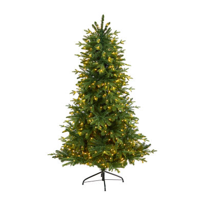 Nearly Natural Montreal Faux 6 Foot Pre-Lit Spruce Christmas Tree