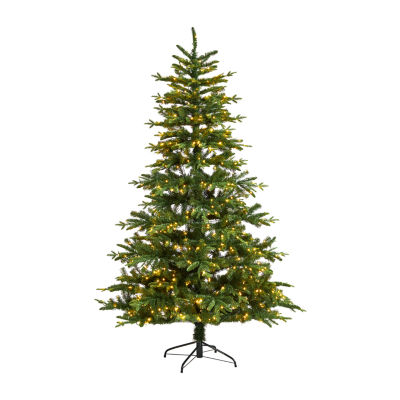 Nearly Natural Montreal Faux 7 Foot Pre-Lit Spruce Christmas Tree