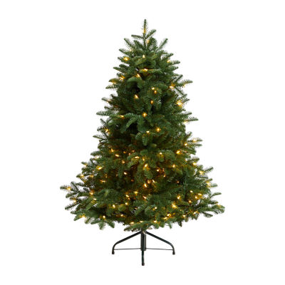 Nearly Natural Faux 4 Foot Pre-Lit Spruce Christmas Tree