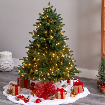 Nearly Natural Faux 4 Foot Pre-Lit Spruce Christmas Tree