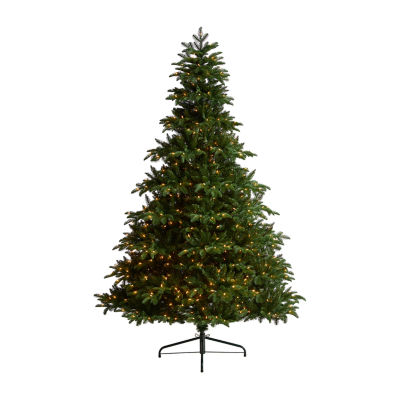 Nearly Natural Faux 8 Foot Pre-Lit Spruce Christmas Tree