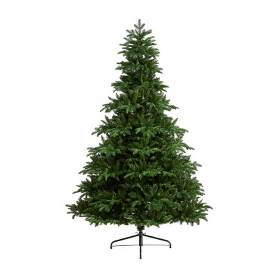 Nearly Natural Faux 8 Foot Pre-Lit Spruce Christmas Tree