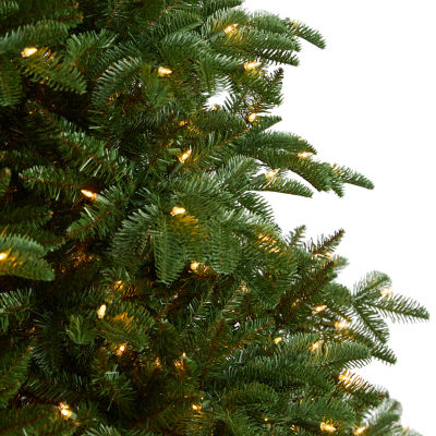 Nearly Natural Faux 8 Foot Pre-Lit Spruce Christmas Tree