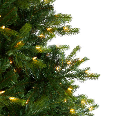 Nearly Natural Faux 9 Foot Pre-Lit Spruce Christmas Tree