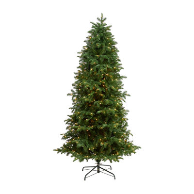 Nearly Natural Faux 7 Foot Pre-Lit Fir Christmas Tree